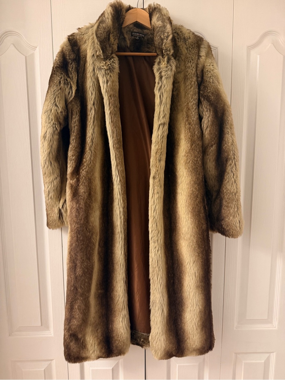 Fashion Nova Long Faux Fur Trench Coat